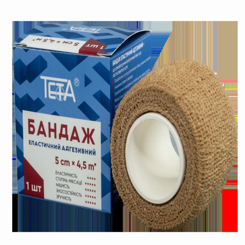 Бандаж еластичний адгезивний Teta®,розмір 5смх4,5м